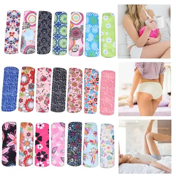 

Portable 7pcs Reusable Cloth Sanitary Towels Pads Washable Bamboo Cloth Menstrual Pads Female Cloth Napkin M Personal Health