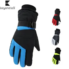 Лыжные перчатки унисекс с подогревом для зимнего снегохода водонепроницаемые теплые варежки для катания на лыжах, мотоцикле, сноуборде, лыжах, снежные перчатки для велоспорта для мужчин и женщин
