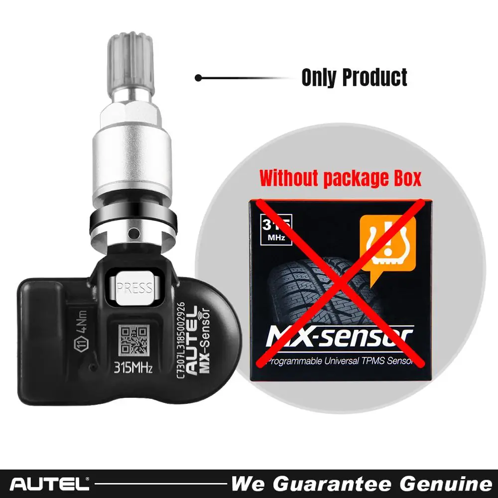 Autel TPMS MX sensor 315Mhz тип пресса датчик давления в шинах программируемый с TS501 Металл