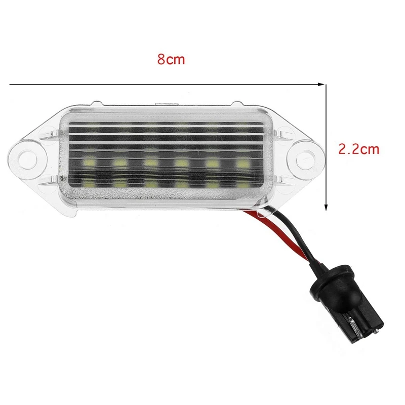 2 шт. без ошибок светодиодные лампы номерного знака 18Smd белые светодиодные лампы номерного знака для Mitsubishi Lancer X Evo 2003