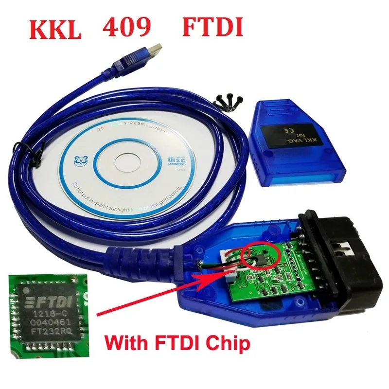 USB кабель KKL VAG-COM OBD2 OBDii KKL диагностический сканер для VAG серии автомобилей V-W/A-udi/S-eat диагностический кабель KKL 409-кабель