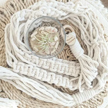 

2PCS Flower Pot Holder Macrame Plant Hanger Hanging Planter Basket With Hooks Holding Flower Pot Hanging Rope