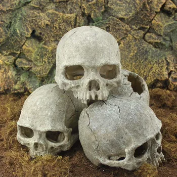 

Skull Aquarium Decoration Terrarium Reptile Fish Tank Ornament Simulation Landscape can CSV