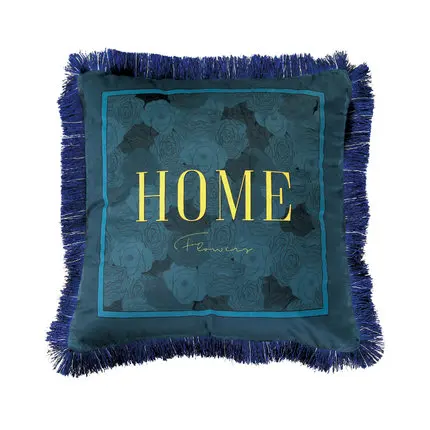 Luxury European Design Bird Velvet Tassel Cushion Cover Pillow Cover Pillowcase Home Decorative Sofa Throw Pillows Living Room - Цвет: C