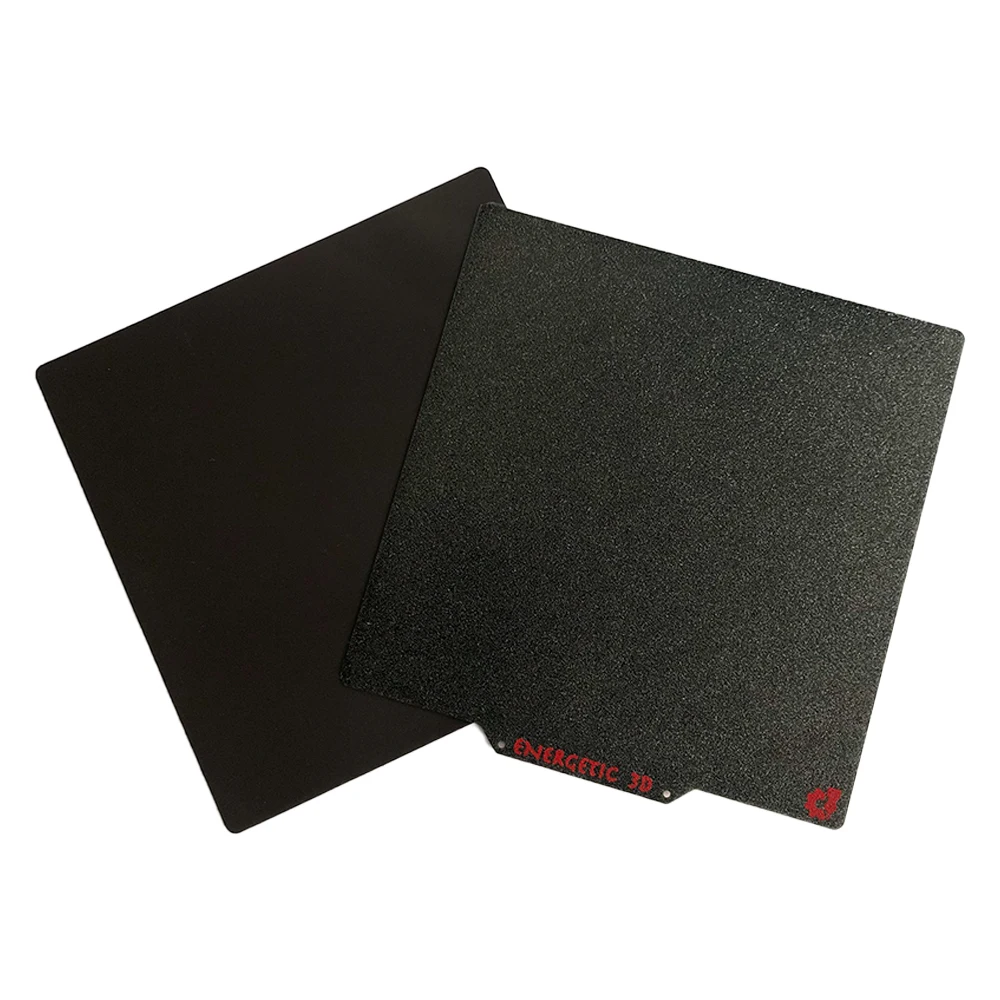 ENERGETIC Flexible 310x310mm CR-10S Double Sided Black Textured/Smooth PEI Powder Coated Build Plate + Magnetic Base