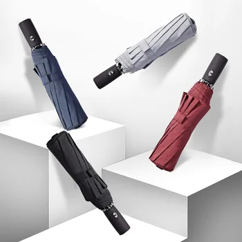 

Folding Umbrellas for Men and Women Automatic Umbrella Automatic Men Guarda Chuva Resistente Three Folding Umbrella Solid HH50YS