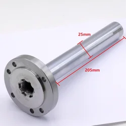 Diâmetro do eixo 25mm comprimento 205mm flange placa base traseira adaptador K11 80 K12 80 K11 100 K12 100 K72 100 80mm 100mm mandril
