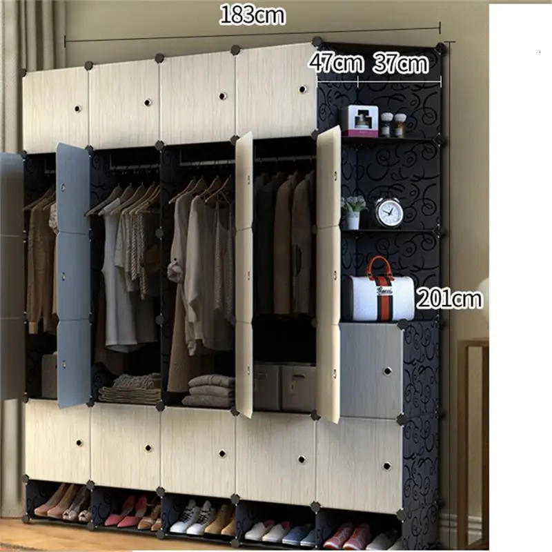 Moveis For Dresser Closet Storage Armario Almacenamiento Mueble De Dormitorio Guarda Roupa Bedroom Furniture Cabinet Wardrobe - Цвет: Version M