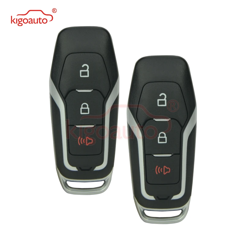 Kigoauto 2pcs M3N-A2C31243300 3 Button For Ford Explorer F-150 F-250 164-R8111 2015 2016 2017 Smart Remote Key Case
