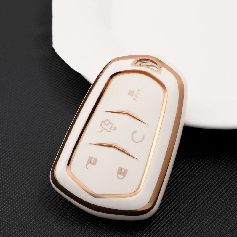 Copertura della cassa chiave dell'automobile per Cadillac ATS-L XTS XT5 CTS CT6 copertura chiave dell'automobile ATS 28T SRX Escalade 2015 Car Styling portachiavi accessori - H123454b92fa4439b9151e44ca35a966f0