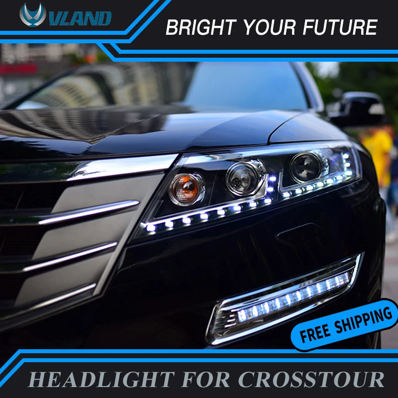 Передние фары VLAND для Honda Crosstour 2011 2012 DRL биксеноновые фары|Фара авто в сборе| |