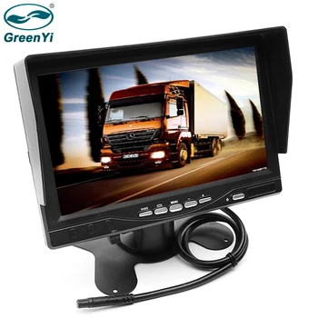 

GreenYi 7 Inch High Resolution 800*480 TFT Color LCD Car Rear View Camera Monitor Support Rotating The Screen With 2 AV Inputs