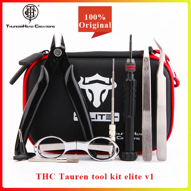 

THC Tauren tool kit elite v1 For Vape RTA RDA RDTA Atomizer DIY Tool Kit Ceramic/Pointed Tweezer Electronic Cigs Vape accessory