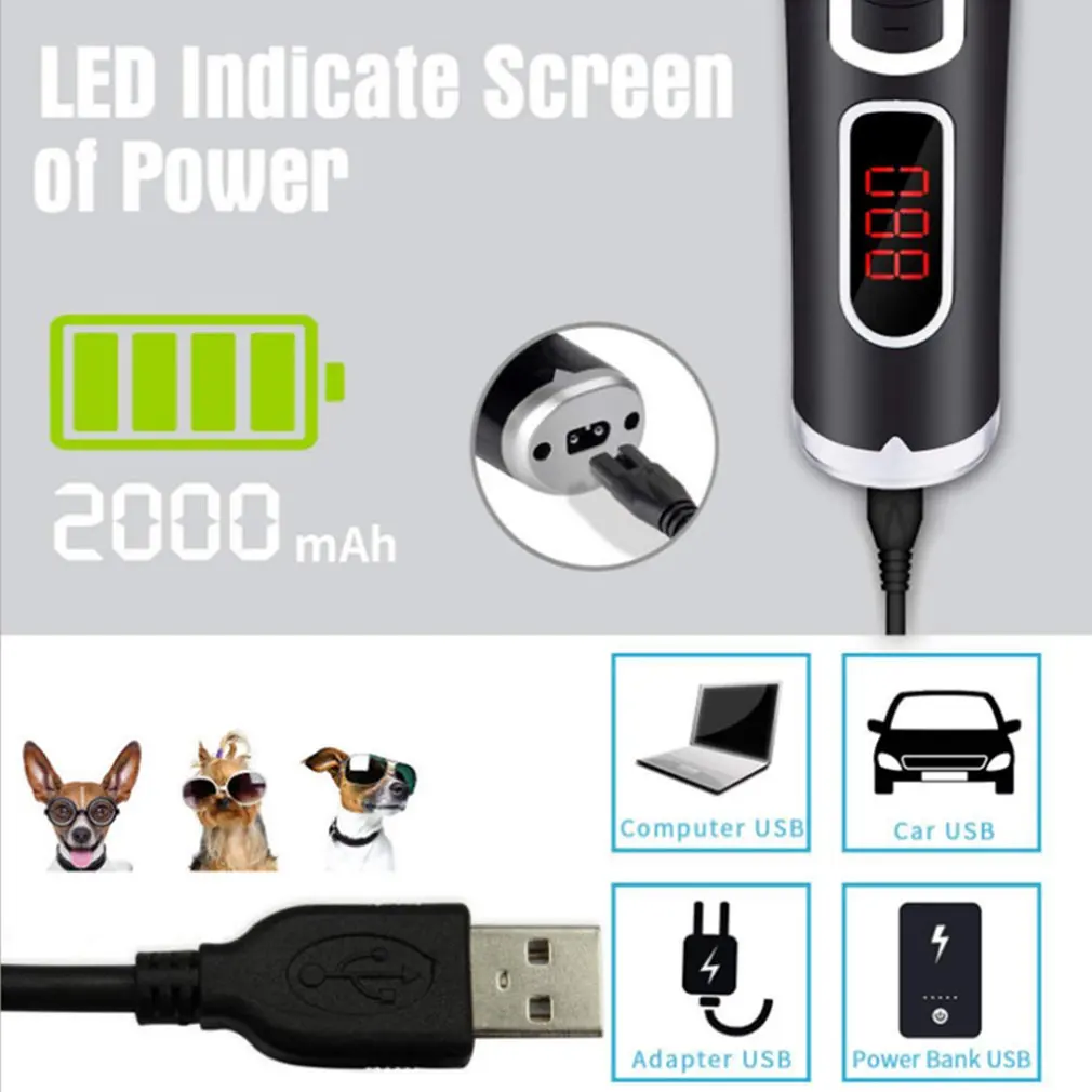 Машинка для стрижки домашних животных с зарядкой от Usb, электрическая машинка для бритья кошек, машинка для стрижки волос, профессиональная Мода