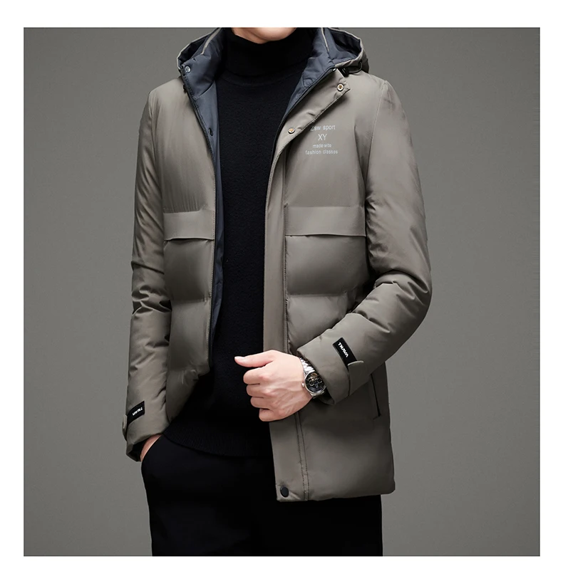 New Warm Casual Men Parka Winter Jacket Cotton Padded Hooded Windbreaker Thick Outdoor Coats Men Clothing J746 lightweight parka