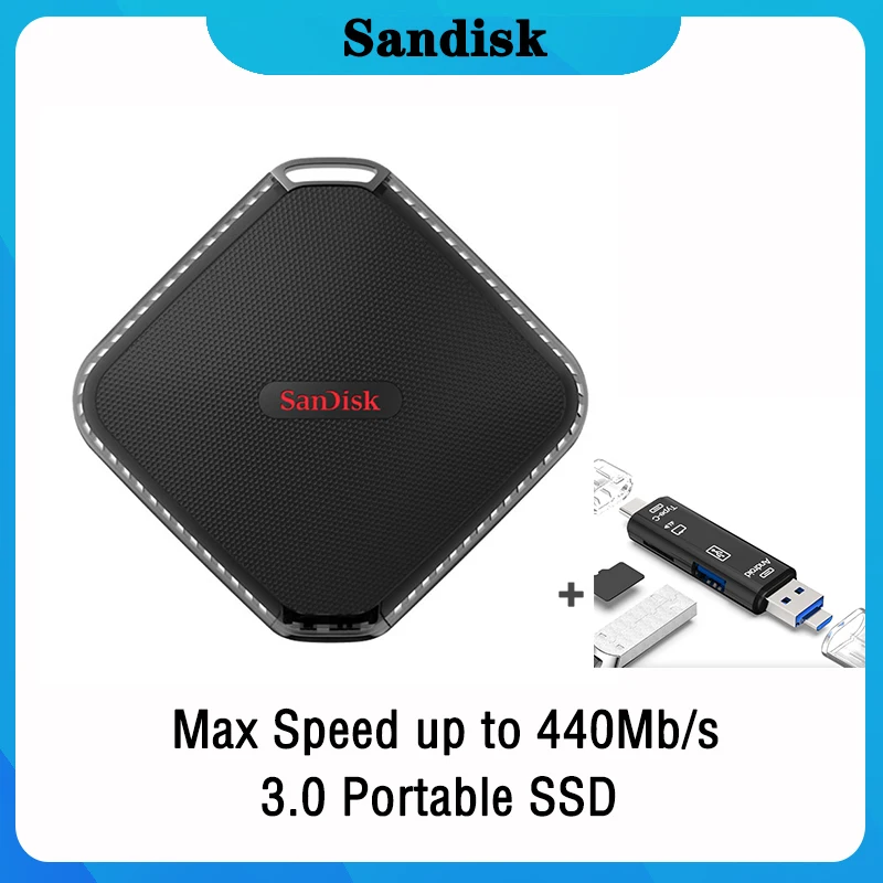

SanDisk Portable External SSD 1TB 500GB 440M External Hard Drive SSD USB 3.0 HD SSD Hard Drive 250GB Solid State Disk for Laptop
