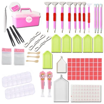 

Kids Adults 119pcs DIY 5D Rhinestone Painting Diamond Drawing Mosaic Puzzle Embroidery Cross Stitch Craft Tools Accessories Toy