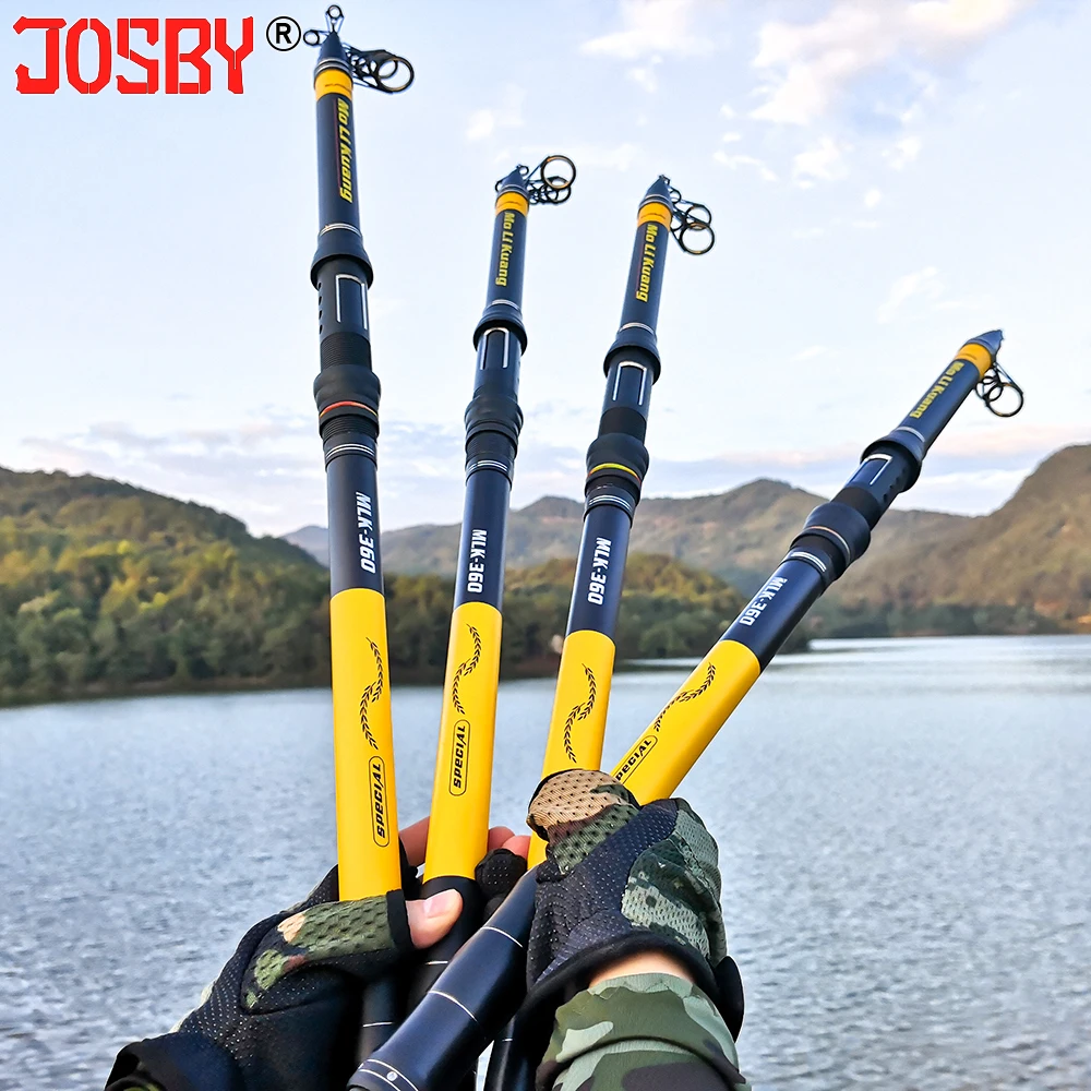 Телескопическая удочка для ловли рыбы нахлыстом JOSBY Pesca спиннинг ультра