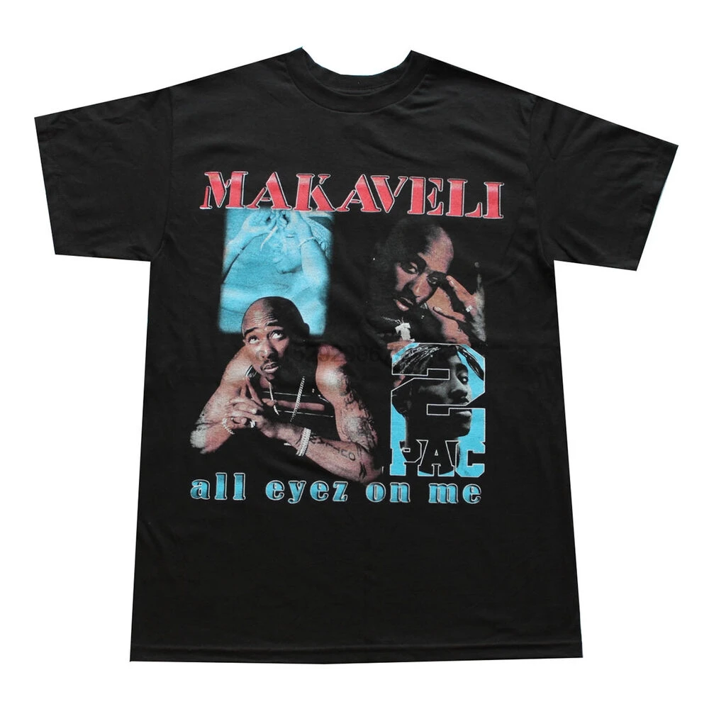 Makaveli винтажная Мужская футболка рэп Черная | одежда