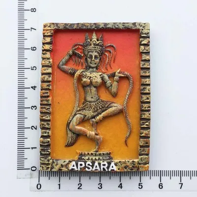 BABELEMI высокое качество ручной работы Камбоджа Angkor Wat 3D магниты на холодильник мировые дорожные сувениры магнитные наклейки на холодильник - Цвет: Синий