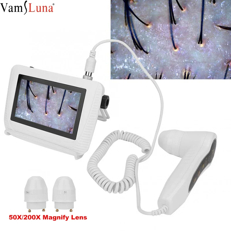 Analisador de Pele Analisador de Cabelo Escopo da Pele Cuidados com a Pele Elétrica Portátil Facial Dermoscopy Tester Diagnóstico Beleza Ferramenta 7 diagnóstico beleza cuidados com a pele ferramenta