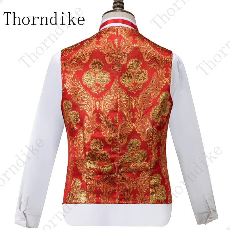 Thorndike красный Пике нагрудные смокинги жениха Красный Белый Черный Королевский синий мужские свадебные костюмы лучший мужской блейзер(куртка+ брюки+ жилет