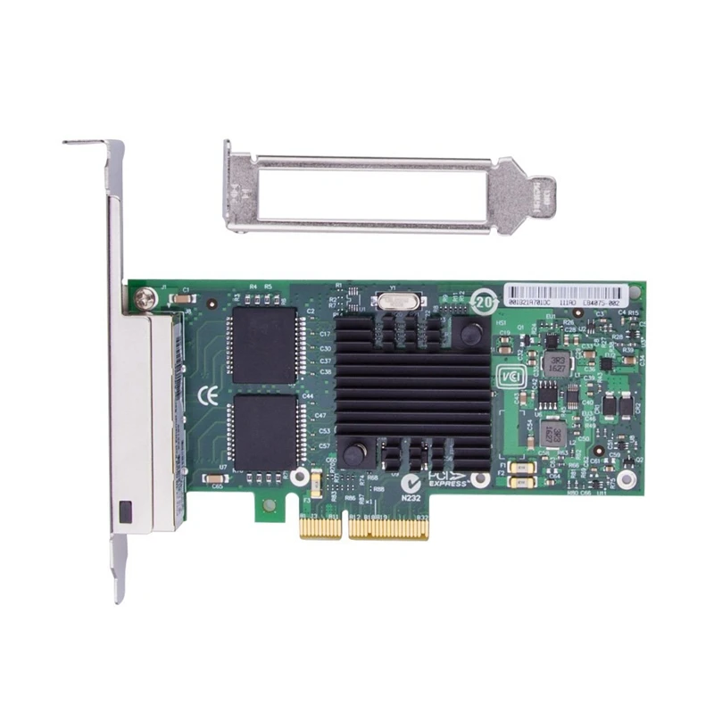 4 Порты и разъёмы PCI-E гигабитный сетевой карты для Intel 82580 серверный адаптер PCI-E 10/100/1000 Мбит/с четырехъядерным процессором RJ45 сетевой адаптер