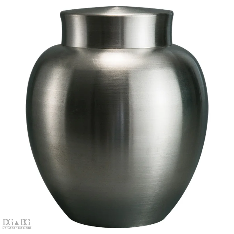 Natural Tin Чистый оловянный пепел урна для любимых похорон Кремация Мемориал двойная крышка Уплотнение урн Зари или дисплей дома - Цвет: Natural Tin