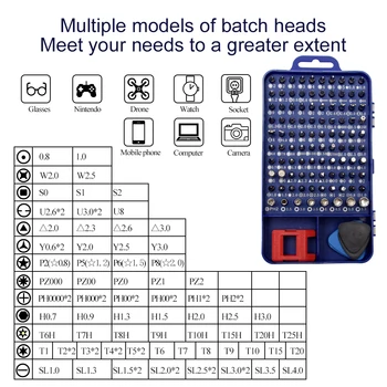 

115 In 1 Flexible Shaft Mobile Phone Magnetic Screwdriver Set Manual Repair Tools PC Watch Extension Rod Tablet Game Console