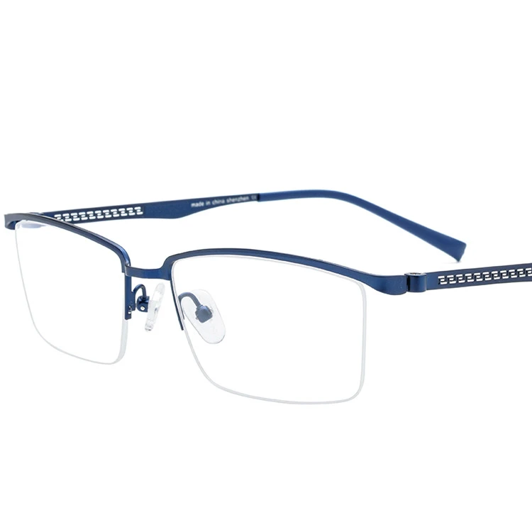 Viodream Для мужчин Бизнес очки в полуободковой оправе из чистого титана квадратный от близорукости, по рецепту кадров Оправы для очков