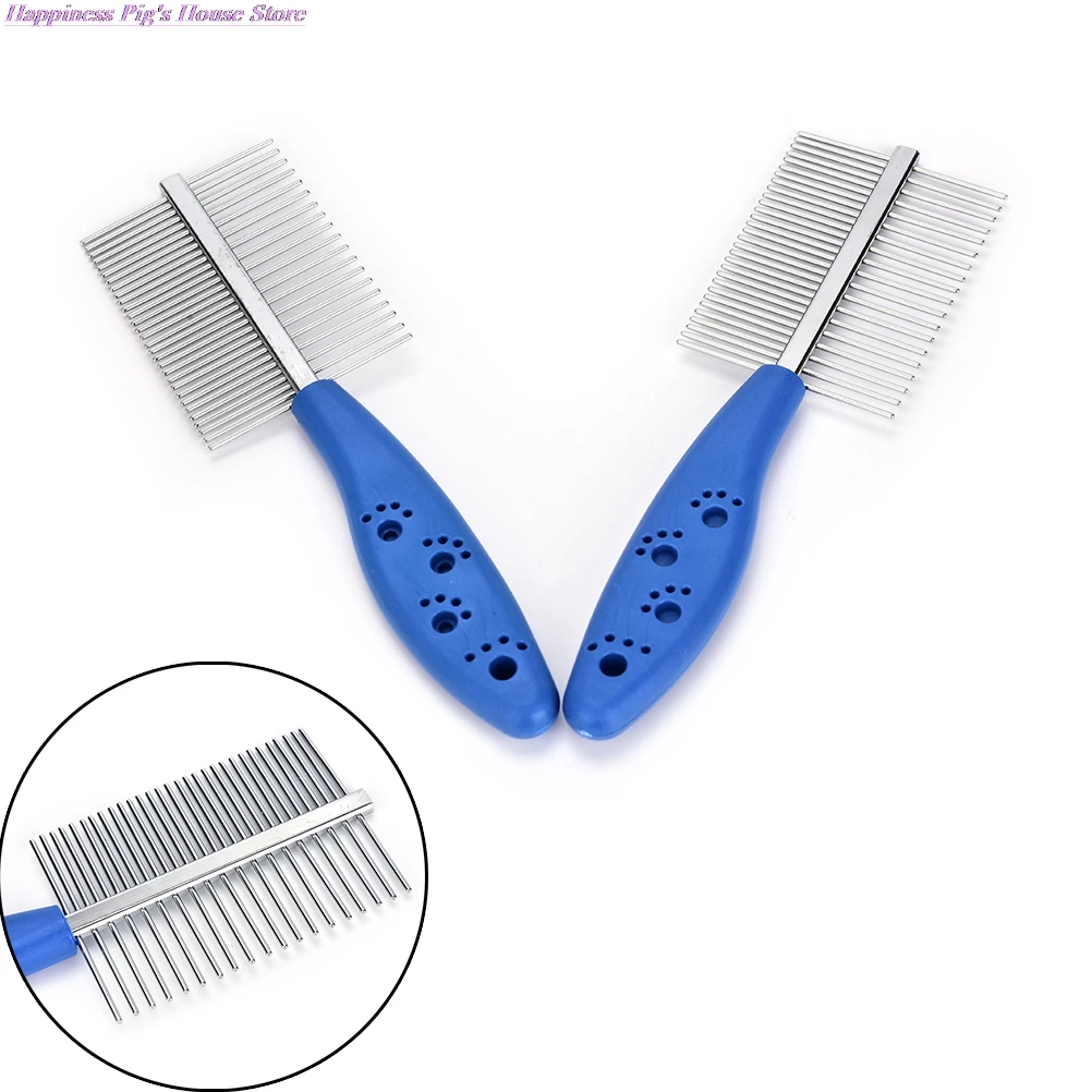 1pcs Stainless Steel Pet Dog Cat Combs Long Thick Hair Fur Shedding Remove Rake Comb Pet
