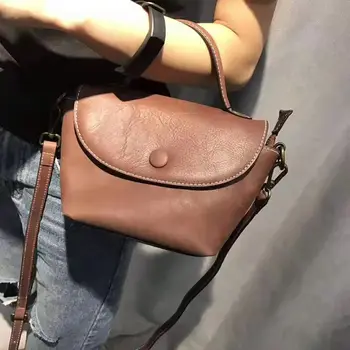 

100% Genuine Leather Bags for Women Famous Brand Designer Shoulder Bag Ladies Crossbody Bags 2019 New Small Cover Handbag Female