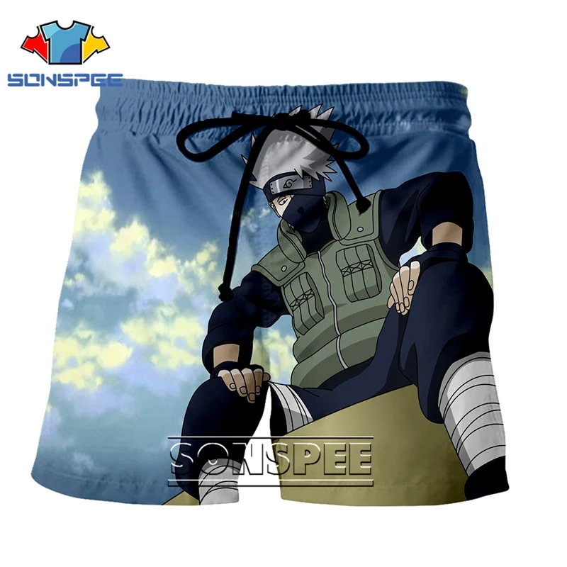 Модные панковские повседневные шорты с аниме Наруто, мужские и женские шорты, Детская уличная одежда для отдыха, спортивные пляжные тренировочные брюки в стиле Харадзюку