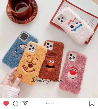 

Plating Case For iphone 7 XR 11 Pro Max Case For iphone X XS Max 8 7 6 6S Plus Phone Case Winter Plush