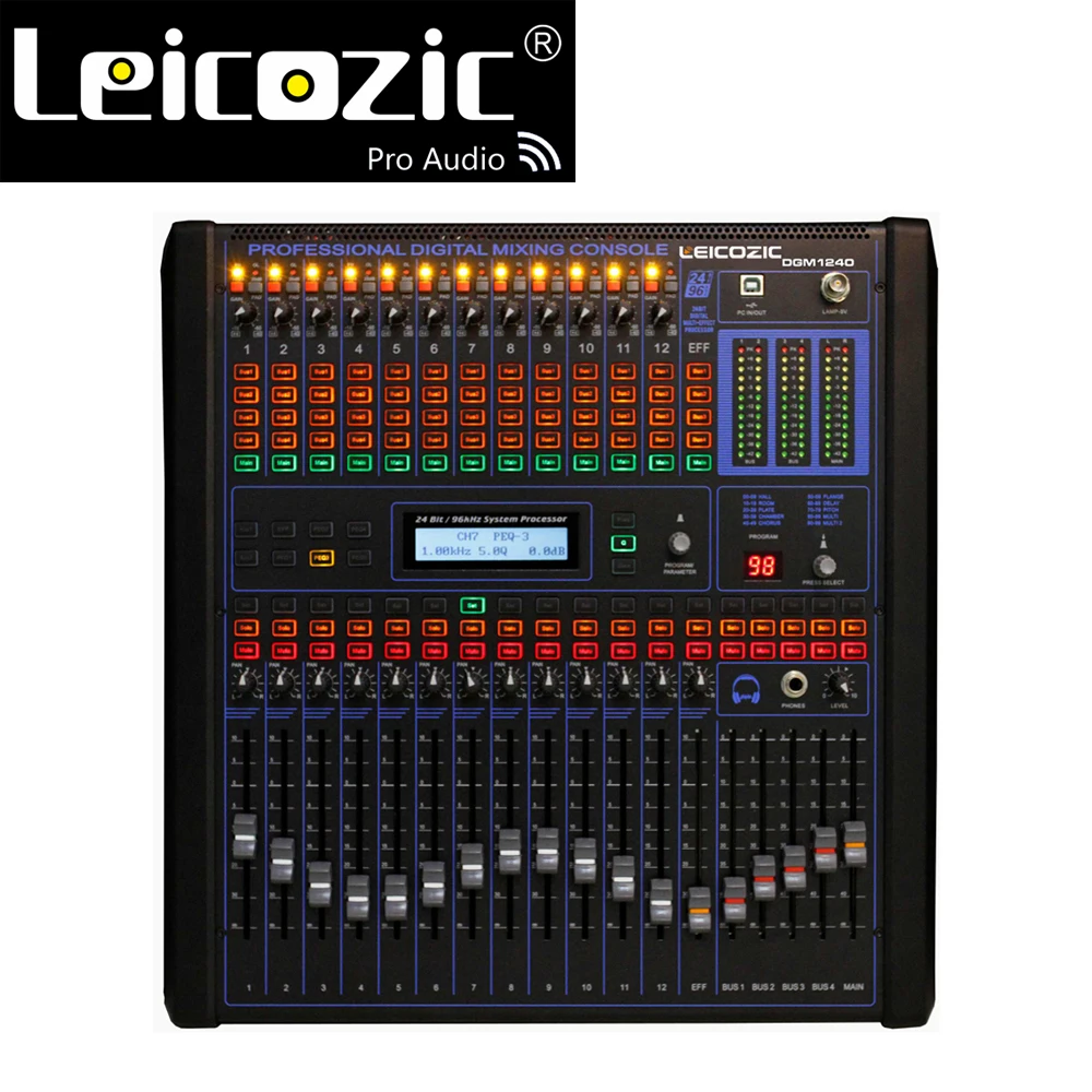 Leicozic 12 channel professional digital mixer