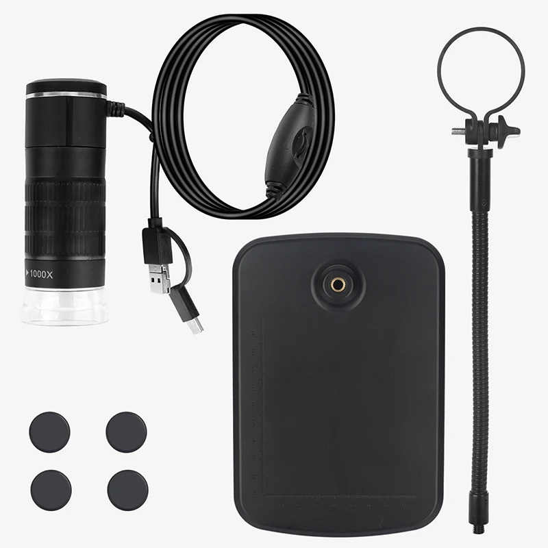 USB Digital Microscope Camera 3 in 1 8 LED Magnifier Adjustable Magnification with Stand 1000X digital microscope handheld microscope mini microscope pocket microscope