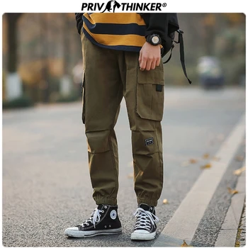 

Privathinker Men Japanese Summer Loose 2020 Pockets Overalls Men's Collage Hip Hop Casual Pants Male Streetwear Unisex Clothing