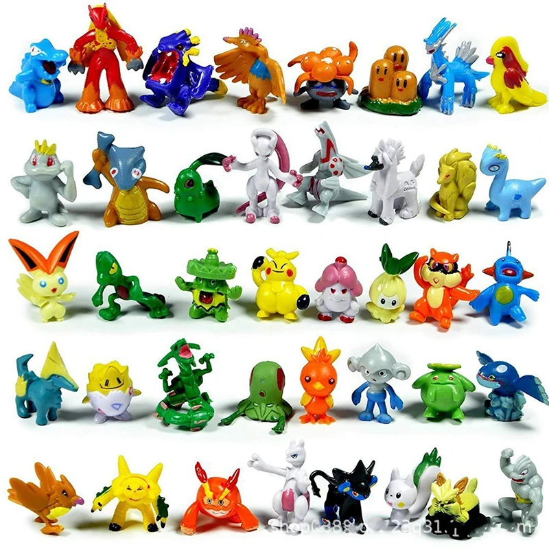 2-4cm 24/144 Uds Takara Tomy Pokemon figuras de acción de juguete Mini figuras de juguete MODELO DE Pikachu Anime niños muñeca de regalo de cumpleaños