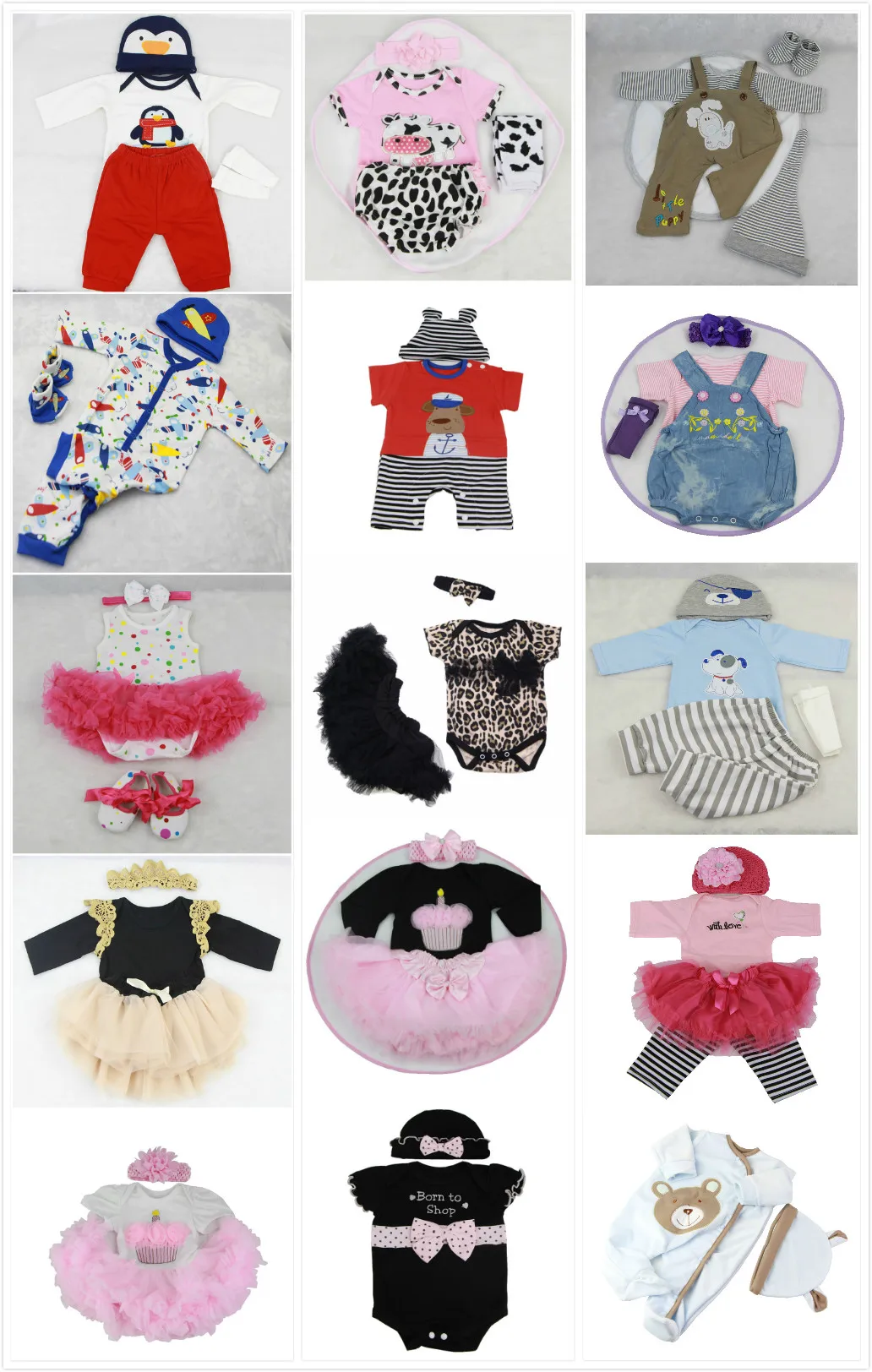 Кукольная одежда D218 22 ~ 23 дюйма кукла новорожденный аксессуары девочка