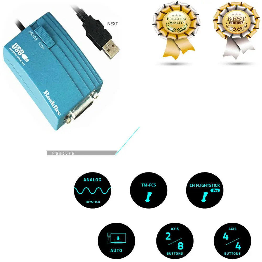 Porta de Jogos para Rockfire Original Novo Game Port Usb Adaptador Rm-203 - Image 2