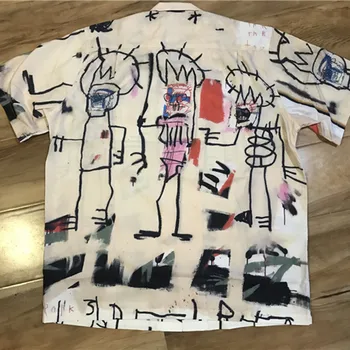 

Hip Hop Kanye West Abstract oil painting Shirts Oversize Best Quality T-shirt Tops Tee