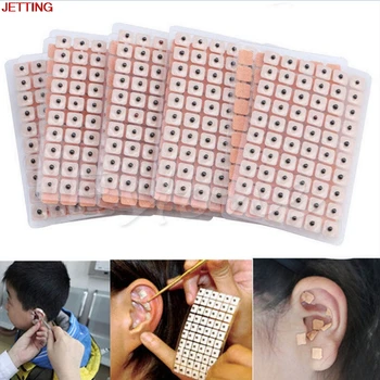 

600 Pcs / Lot Relaxation Ears Stickers Acupuncture Needle Vaccaria Ear Massage Auricular-Paster Press Seeds