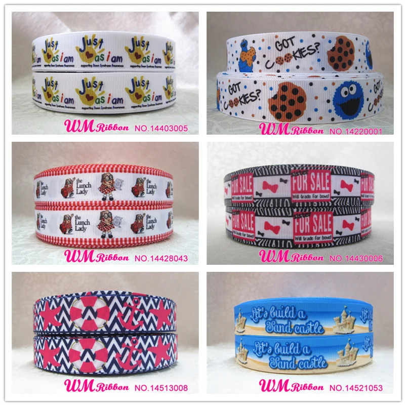 Лента Корсажная Q & N с принтом печенья 7/8 дюймов 22 мм 50 ярдов/рулон|printed grosgrain