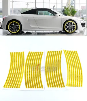 

2 sets Waterproof Crystal 3M Reflective Car Tape Wheel Rim Strip Sticker Whole Sale for Nissan Juke Jeep Renegade