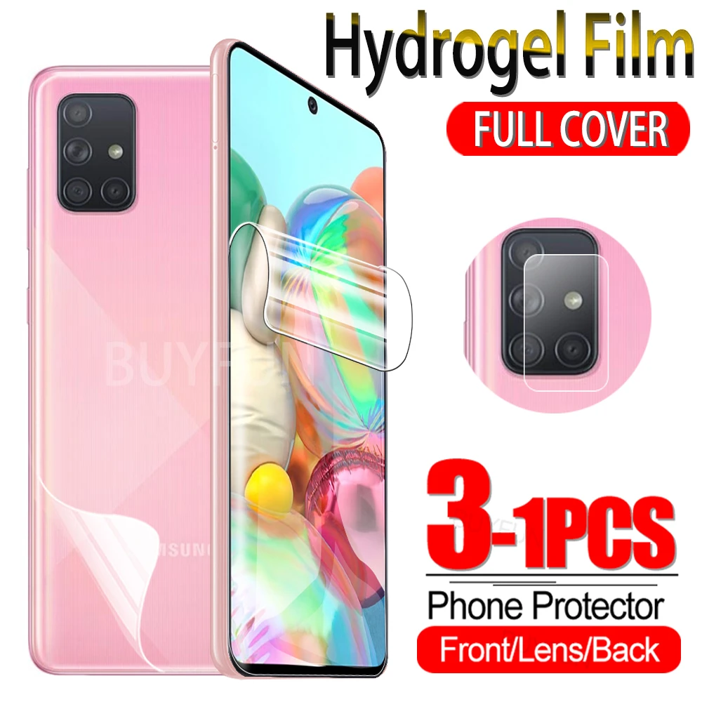 iphone screen protector 1-3PCS Hydrogel Film For Samsung Galaxy A51 A71 4G/5G A31 A21 A21S A11 Screen Protector Water Gel Protective Film Camera Glass mobile protector