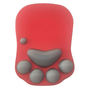 

3D Mouse Pad Anime Silicone Cat Paw Mouse Pad Wrist Rest Support Memory Foam Mat E65C