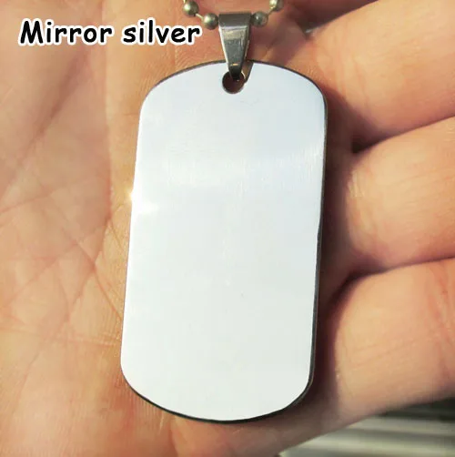 Silver Индивидуальные формы из нержавеющей стали жетон для собак, для домашних питомцев идентификационные бирки с зеркальной полированной поверхностью 100 шт./лот - Цвет: Silver