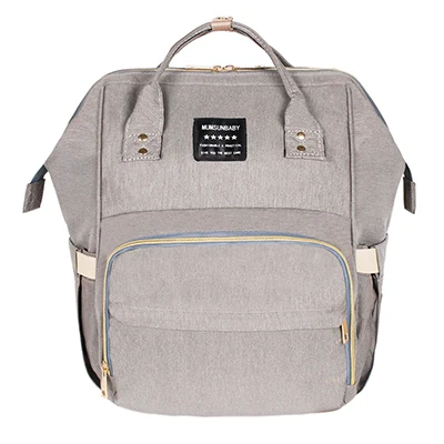 Модная женская сумка, модная сумка для мам, беременных женщин, сумка для подгузников, большая емкость, сумка для подгузников, рюкзак для путешествий, дизайнерский уход за ребенком - Цвет: Gray