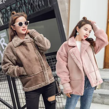 

Women's Fur Coat Winter 2019 New Korean Coat Loose Wild Lambskin Short Overcoat Faux Fur Coat Teddy Jacket Coat Women Winter