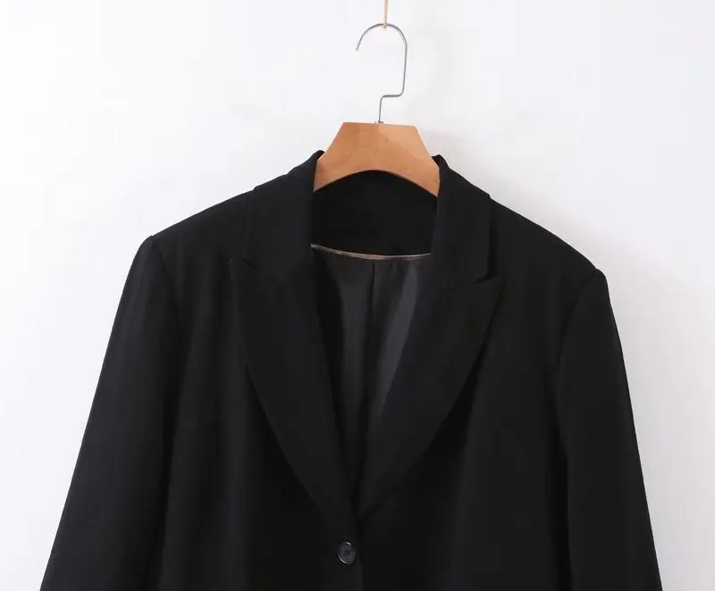 Xz60-2234 European and American fashionable pocket decoration loose coat